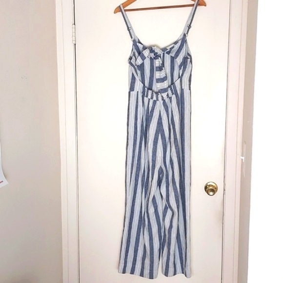 Rails Teresa Cannes Stripe Jumpsuit Linen Jumpsuit Blue White Size XS - Picture 6 of 16